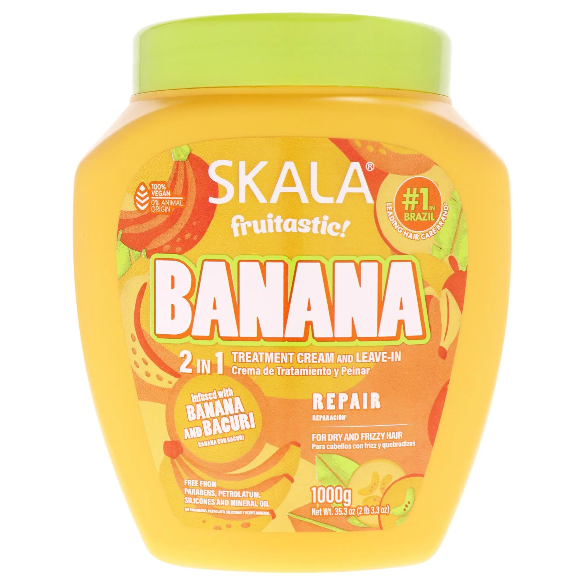 Skala 2-in-1 Frutastica Banana Hair Care Treatment Cream for Women - 35.3 fl oz, Apply Leave-In Formula