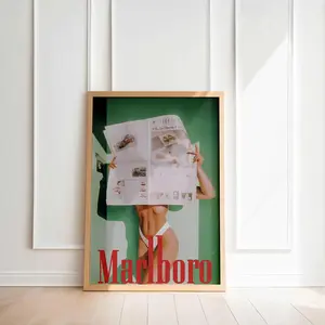 Fashion Magazine Poster, Vintage Fashion Magazine Poster, Retro Fashion Art, Luxury Fashion Print, Luxury Fashion Print, High Fashion, Bikini Girl Poster