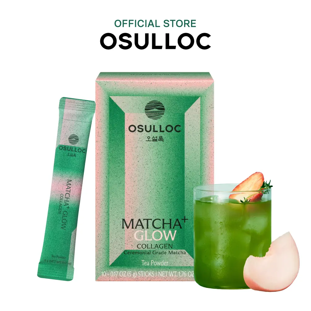 [OSULLOC] Matcha Plus+ | Ceremonial Matcha Sticks Infused with Functional Blends (Select: Gut Ease-Probiotics / Awareness-L-Theanine / Glow-Collagen) Refreshing wellness beverage alternative with no whisk,  10Count