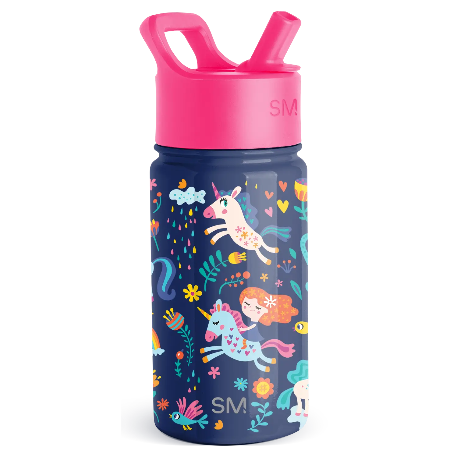 Summit 14oz Kids Water Bottle with Straw Lid - Vacuum Insulated, Reusable, Cupholder Friendly, Spill-Proof, BPA-Free