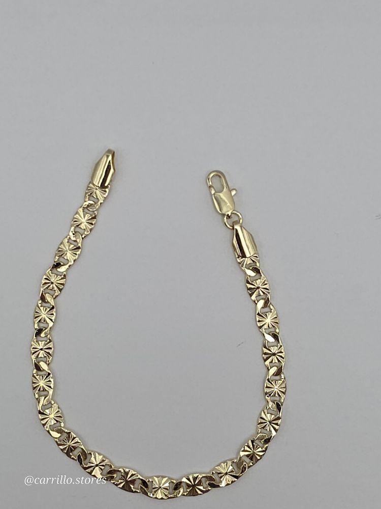 New Style  GOLD COLOR  5N Gold-Plated Fancy Design 7 ½"inches Bracelet - Elegant and Unique Appearance Trendy Jewelry