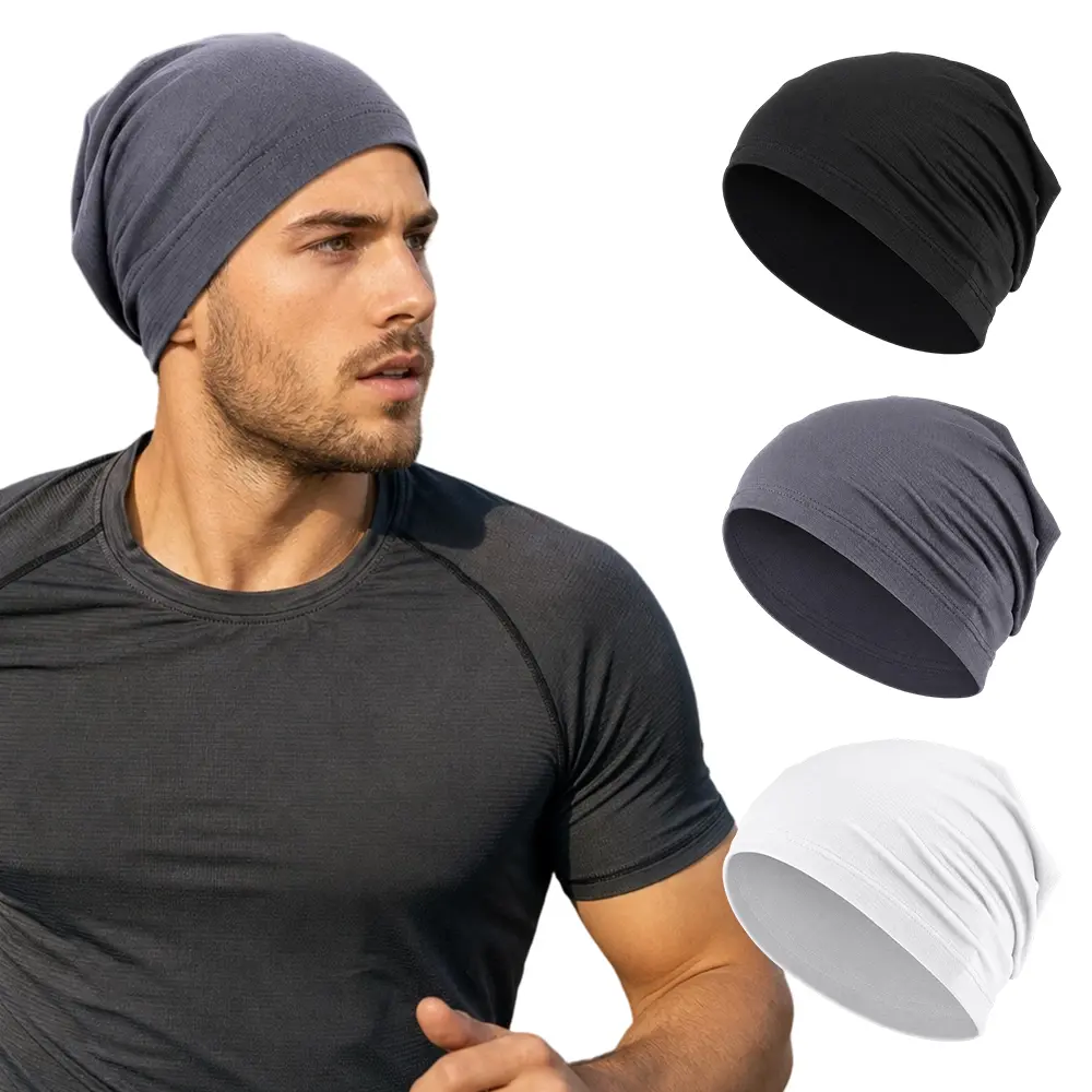 3PCS Stylish Brimless Hats for Men And Women, Lightweight And Breathable Soft Caps for Outdoor Sports, Additions for Hip-Hop, Baseball, Tennis, And Running