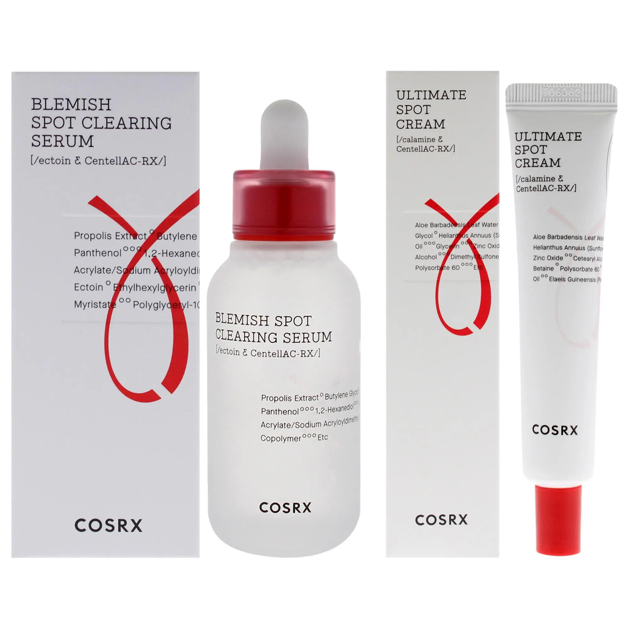 Unisex Cosrx AC Collection Propolis Spot Treatment Kit - 2-Pc Set with 1.35oz Blemish Focus Serum, 1.05oz Soothing Skin Repair Cream