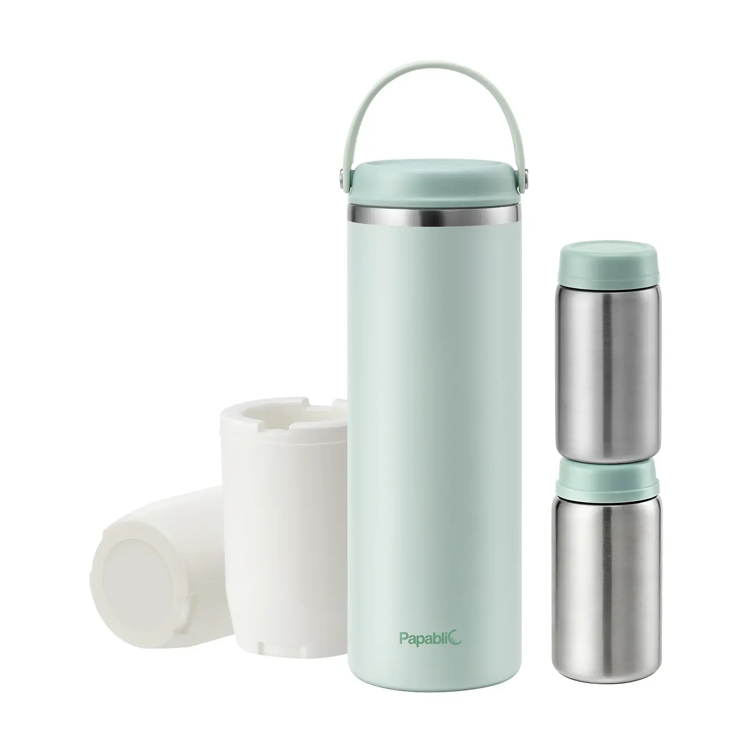 Papablic 20oz Portable Breast Milk Cooler for Outdoor, 360° Total Cooling for 36 Hours, Larger Capacity Travel Breastmilk Chiller with 2pcs Baby Bottles for Breastmilk Storage, Essentials Insulated Flask Leakproof Insulated Tumbler #tiktokshopbacktoschool