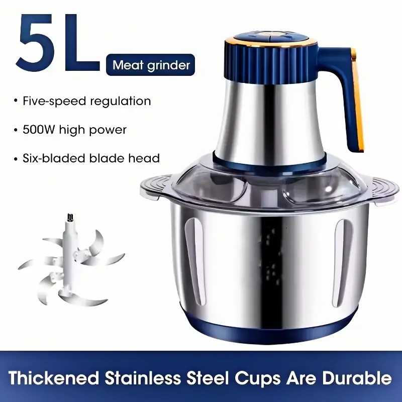 500W Electric Food Chopping Machine, Electric Stainless Steel Processing Machine, Meat Machine, Blender