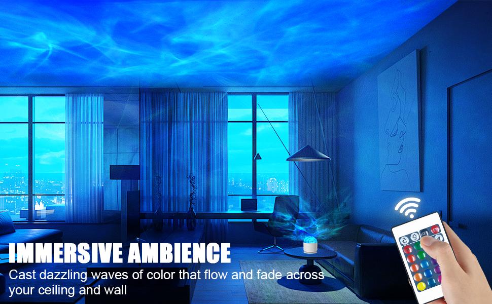 2 In 1 Aurora Borealis Light, 16-Colors Northern Lights Night