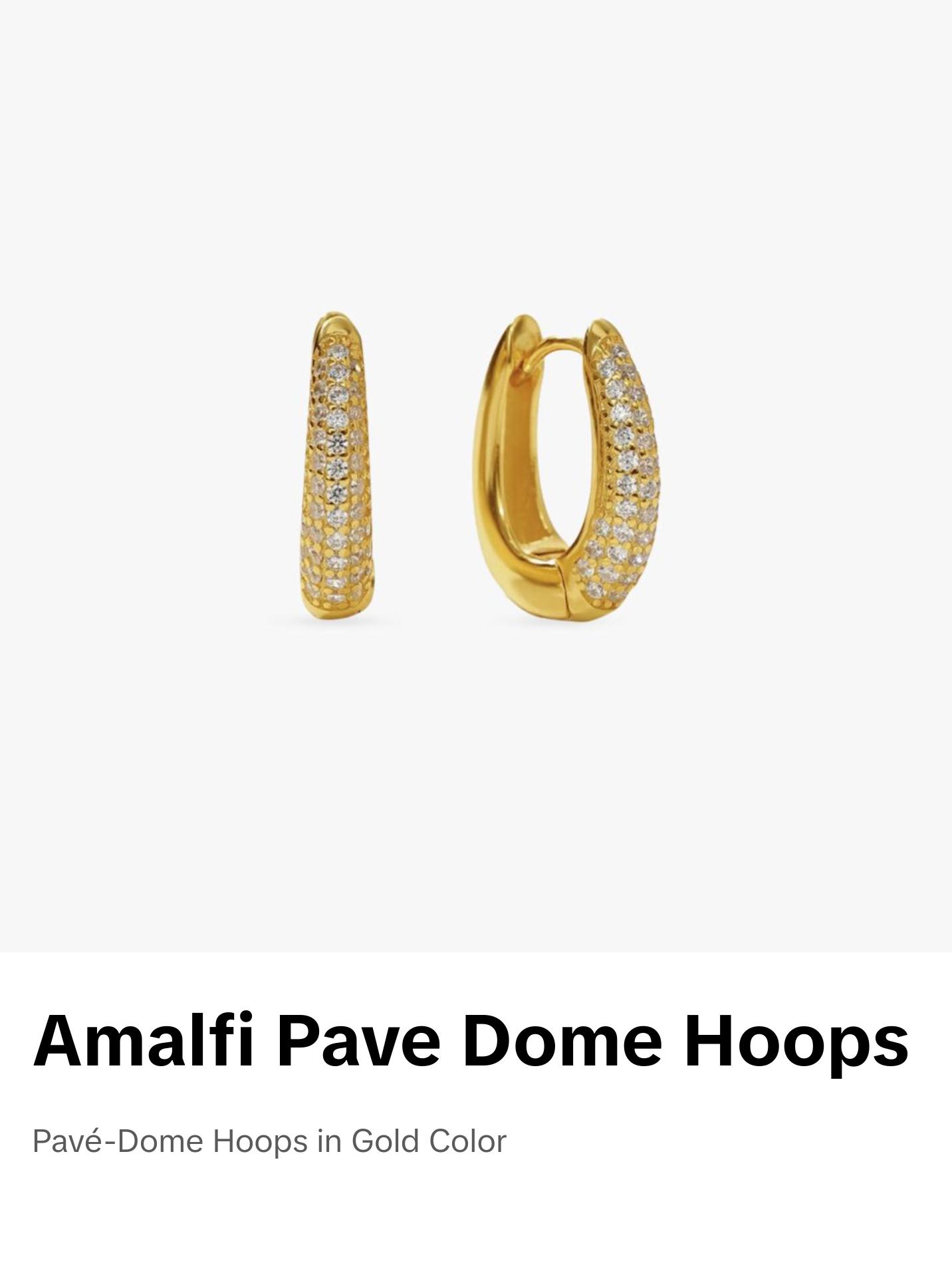 Amalfi Pave Dome Hoops