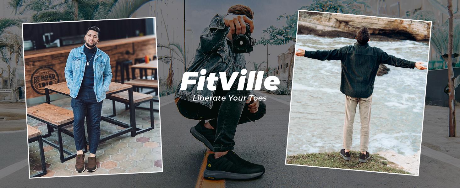 FitVille Men's Explorer Outdoor Slip-On Sneakers V2 Durable Synthetic Leather Rubber Sole for Casual Walking and Running Outdoorfun Athletic Shoes Mesh Shoes SpringStatements