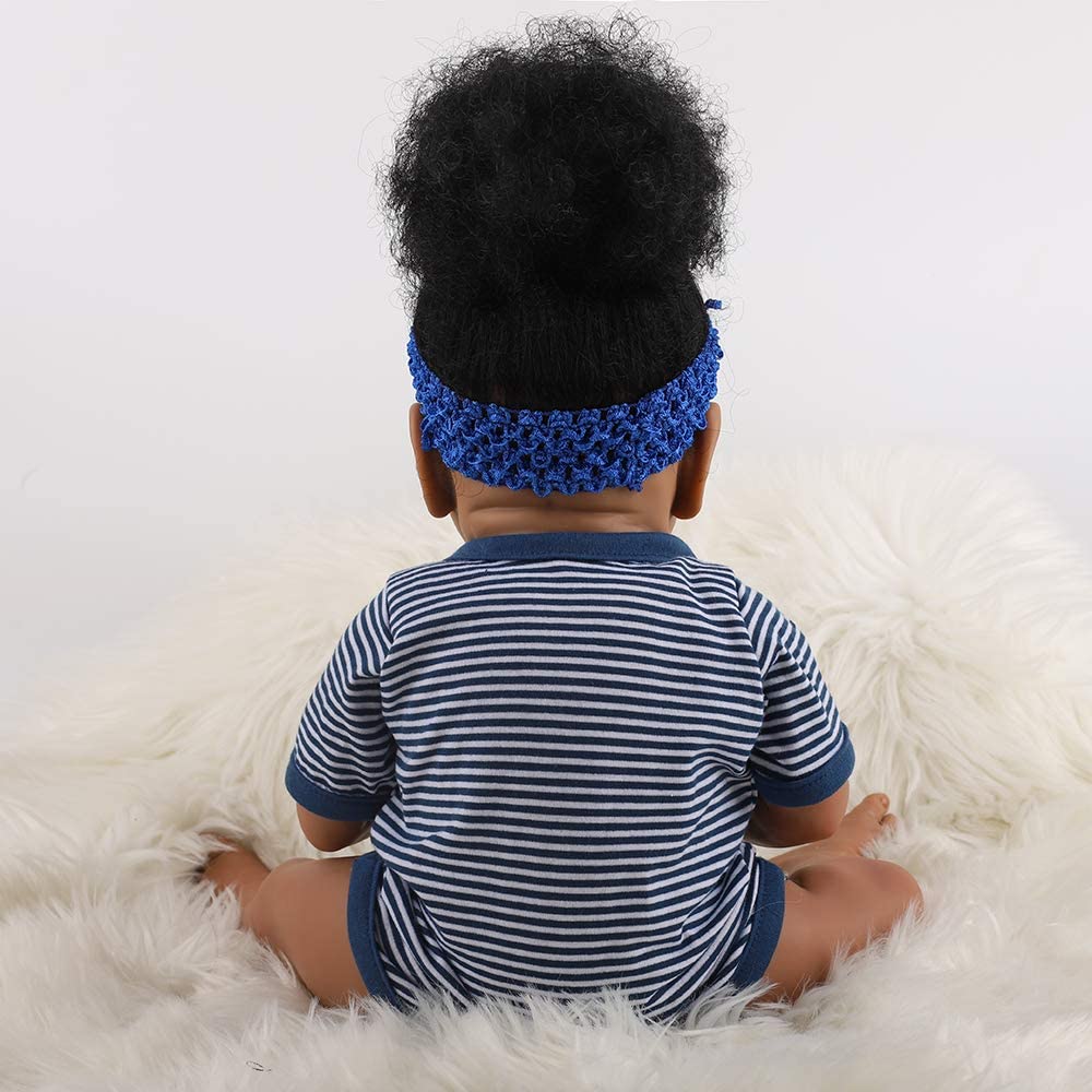 22 inches/55 cm vinyl girl doll with a cute face; lifelike reborn artist doll; realistic resurrection girl doll for collecting; perfect for holidays, birthdays, and Halloween; ideal Christmas gift for children aged 3 and up