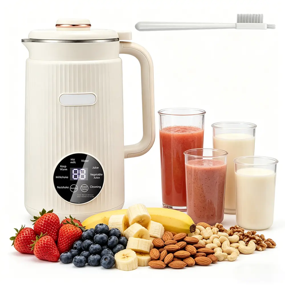 【SUMMER SALE】8-in-1  Nut Milk Maker Automatic Almond Milk Machine, Homemade Plant-Based Milk Maker for Oat, Soy, Juice, Chowder with Delay Start, Keep Warm & Auto Clean