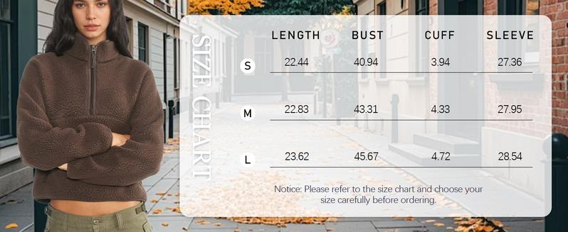 Hixiaohe Womens Sweatshirts Cropped Half Zip Fuzzy Warm Sherpa Pullover Varsity Jackets with Zipper Pockets TikTokShopBlackFriday