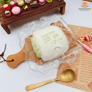 SquishyGlamToy Milk Matcha Bread Squishy