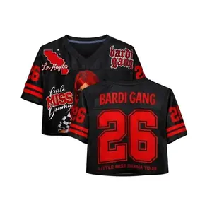 Little Miss Drama Tour 2026 Crop Top Football Jersey | All-Over Print Concert Fan Shirt, Trendy Tour Merch Gift, Gift For Her(838/842)