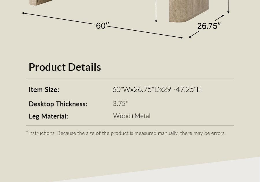 Hulala Baggio Modern Electric Height-Adjustable Standing Desk with Smooth Sit-to-Stand Transition, Concealed Storage, and Smooth-Gliding Drawers