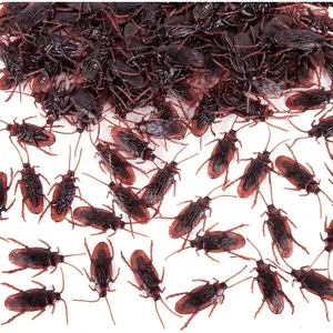 150PCS Fake Roaches, Realistic Fake Cockroach Funny Plastic Bugs for April Fools Prank Party Favors Office Prank for Coworker Tricks Joke Prop