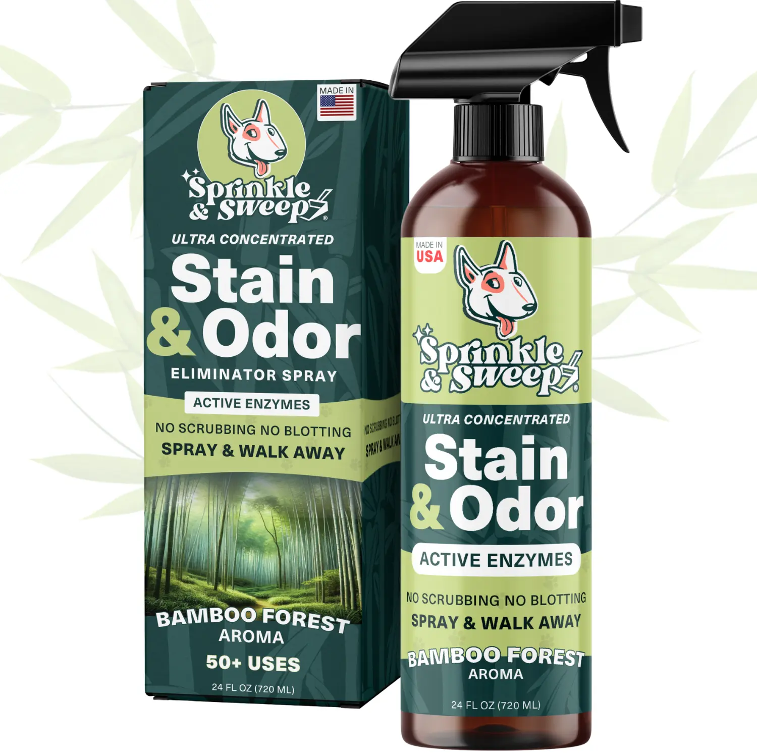 Enzyme Stain Killer — Destroys Pet Urine, Odor & Messes Instantly | Bamboo Forest 24oz backtoschool
