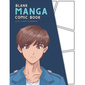 Blank Manga Comic Book: Create Your Own Manga & Anime Sketchbook – Blank Manga Panels Pages | Manga Anime Blank Comic Book Draw Your Own Comics | ... Lover Gifts) | Cool Anime Boy Blue Artbook Paperback – September 13, 2021