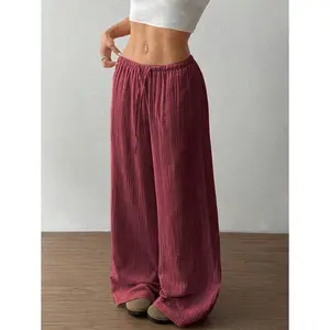 Women's Low Waist Casual Organic Cotton Straight Leg Pants Fit White Womenswear Espresso Travel-Friendly Trouser Bottom Pocket linen pants baggy sweatpants plus size outfits teacher outfits buy clothes cargo pants interview outfits vacation