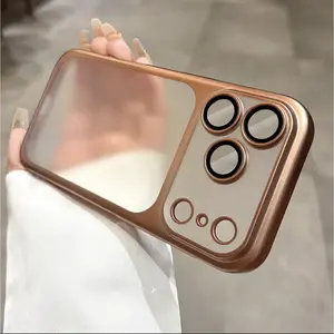PROMAX Matte Electroplated PC Ultra-Thin Shockproof Smartphone Case with Lens Film & Screen Protector, Customized Cover for iPhone 17 Pro Max, 16, 15, 14 Pro Mobile Phone Outdoor Accessory