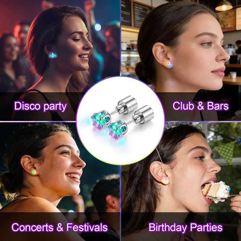 SGGUI LED Earrings,1 Pair Glowing Diamond Crown Pendant Earring for Women and Men,Unisex LED Studs Earrings Party Flashing Blinking Stainless Steel Earring - Gifts for Women Men Girlfriend Boyfriend SGGUI LED Earrings,1 Pair Glowing Diamond Crown Pendant Earring for Women and Men,Unisex LED Studs Earrings Party Flashing Blinking Stainless Steel Earring - Gifts for Women Men Girlfriend Boyfriend