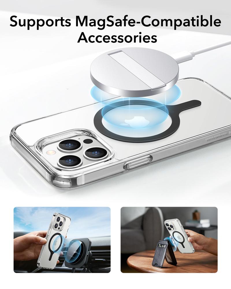 ESR for MagSafe Sticker 360, MagSafe Ring Magnet, 2 Pack Magnetic Ring, Universal Magnetic Wireless Charger Conversion Kit for iPhone 17/16/16e/15/14/13/12/11, Samsung Galaxy, Google Pixel 10