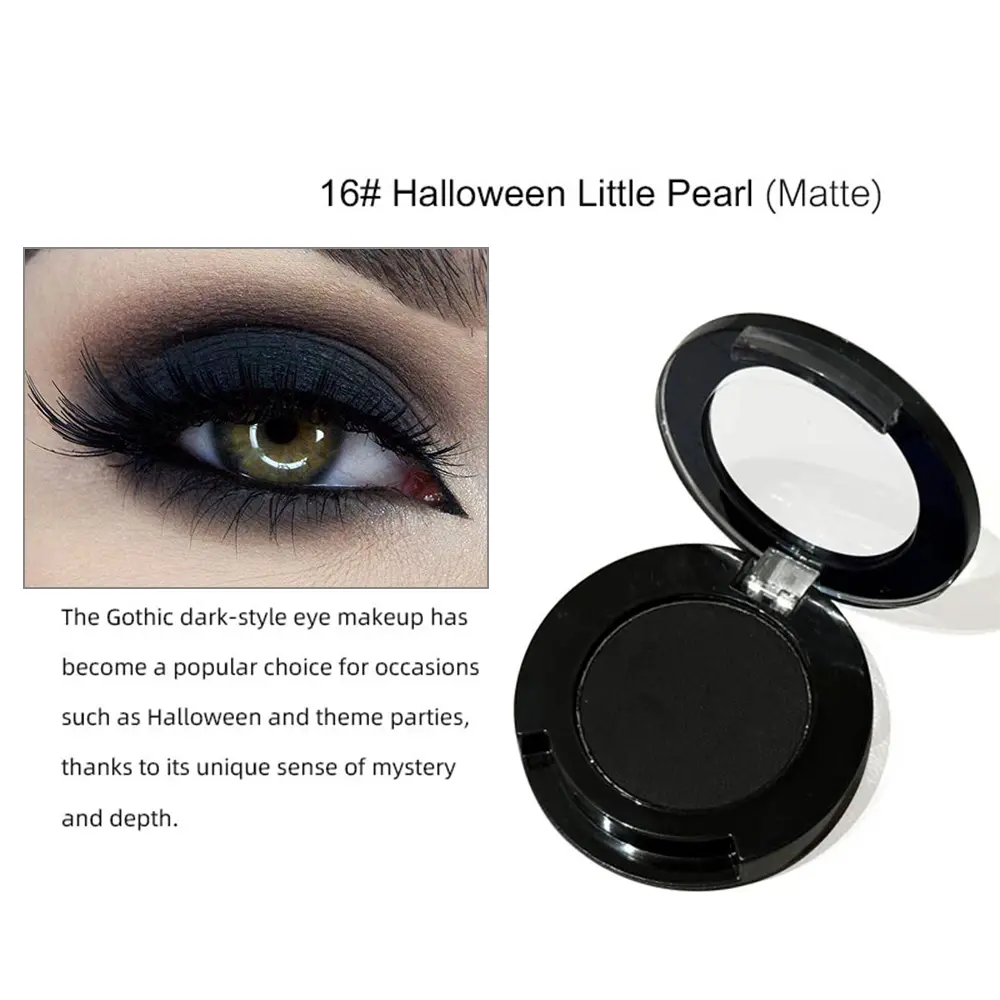 Multi use monochrome eye shadow, Eyeshadow, multi color options, fine glitter, pearlescent, matte, waterproof, everyday, versatile, create attractive eye makeup, must have gift for Halloween