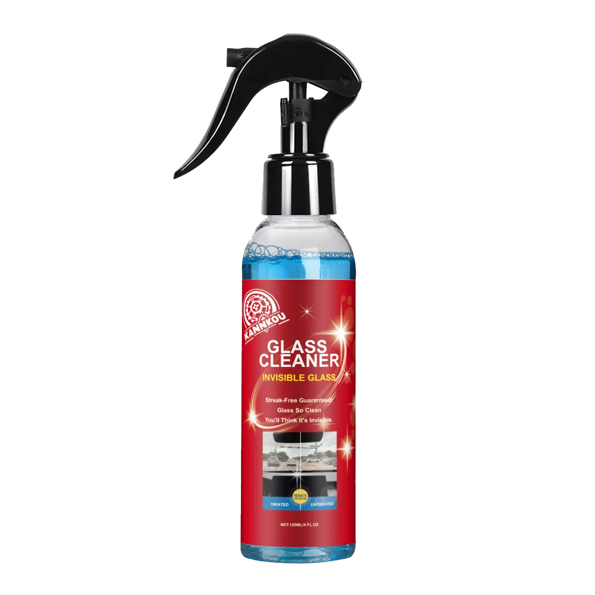 Glass cleaning fluid Suitable for cleaning the oil film on the car windshield, the car glass is hydrophobic, which can improve the field of vision, and suitable for cleaning the glass of the bathroom and bedroom makeup mirror kannkou