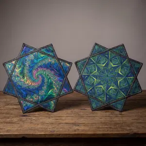 Flow Star Day Flow Edition UV AB Double Sided Print Lightweight Durable Flow Toy for Festivals & Raves