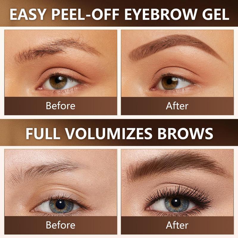 Easy Peel-Off Eyebrow Gel-Waterproof &Sweatproof, Long-Lasting Black or Brown TattooTint, Film Forming#TikTokShopBlackFriday#TikTokShopCyberMonday