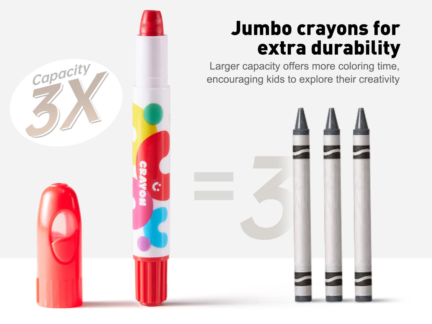 Jar Melo Jumbo Silky Crayons for Toddlers Easy Grip TwistJoy Crayons Non Toxic Washable Crayons for Kids Gifts Coloring Pencils Art Supplies Easter Gifts