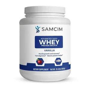 SAMCIM Advanced 100% Whey Protein Isolate, Vanilla Flavor, Protein Powder Supplement