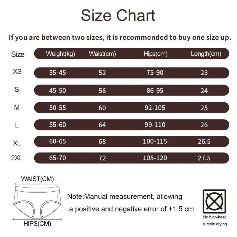 HOTCOM Women's Cotton Panties - 6 Pack Cute Love Print Briefs with Stretchy Waistband & Double Layer Crotch Soft Breathable Underwear for Everyday Wear & Postpartum Comfort FallFreshness - Fit