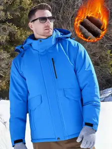 Men's Ski Jacket Winter Warm Snow Coat Waterproof Windbreaker Hooded