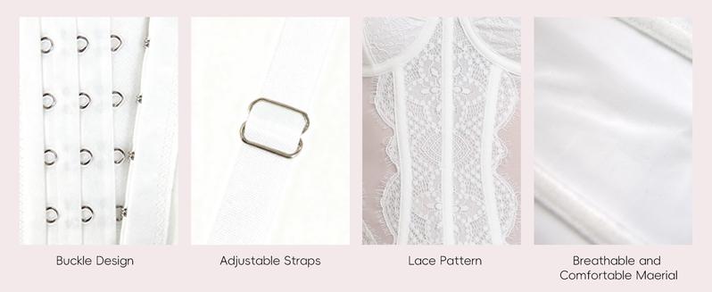 CZXMY Women's Lace Mesh Bustier Corset Shaper - Adjustable Spaghetti Strap Buckle Design, Shapewear Camisole for Daily Wear Party Club Date Night faja