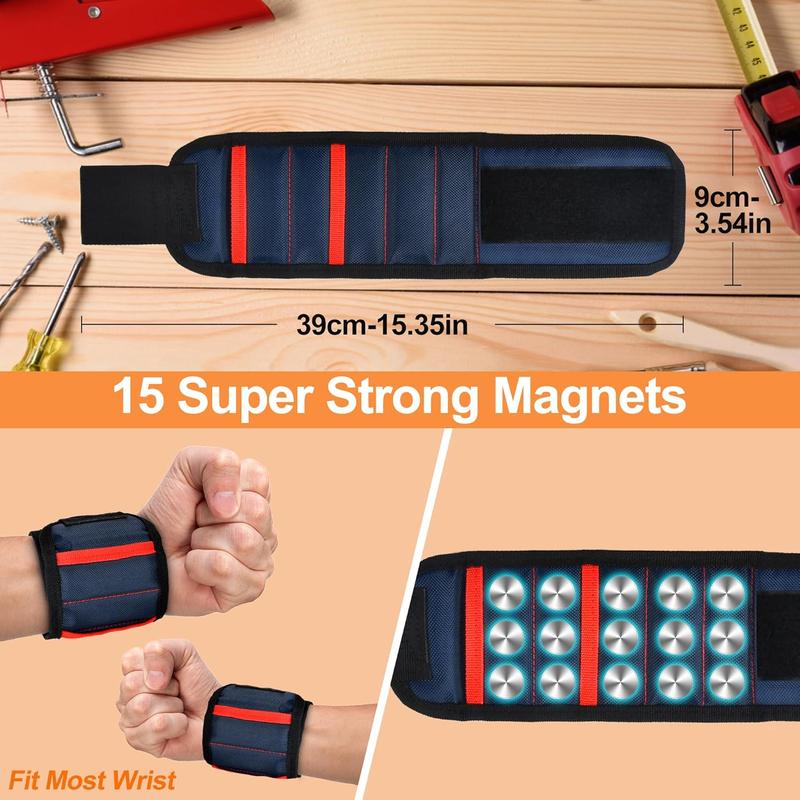 Magnetic Wristband Gifts for Men Dad - Tools for Holding Screws Nail Drill Bits, Cool Gadgets Holiday Gifts for Boyfriend Husband Grandpa DIY Handyman on New year  Birthday Stocking Stuffers