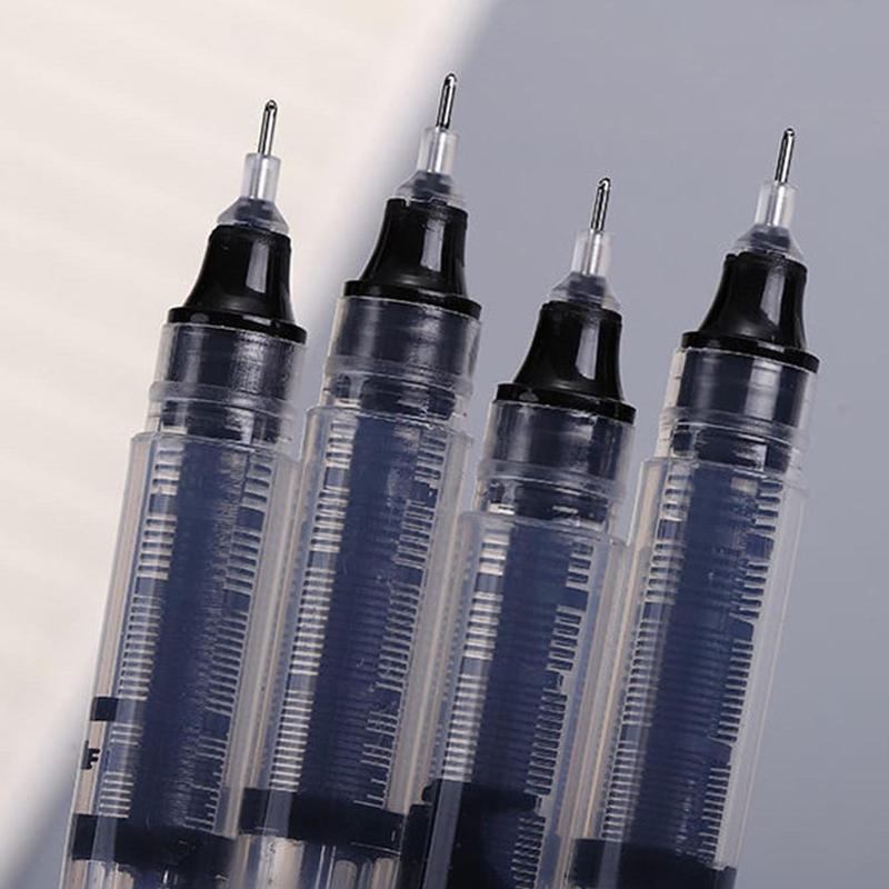 0.5mm Black Ink Gel Pen, Quick Dry Gel Pen, 12pcs Straight Liquid Neutral Pen Markers, Students Writing Stationery for School Office, Exam Supplies Stationery, School Supplies