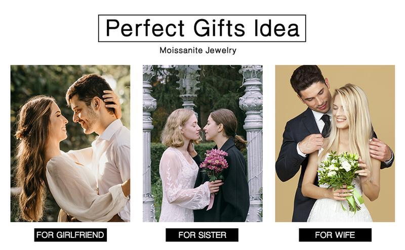 2ct Moissanite Wedding Ring Simple Style S925 Sterling Silver Finger Ring Jewelry With Gift Box Real Moissanite Ring