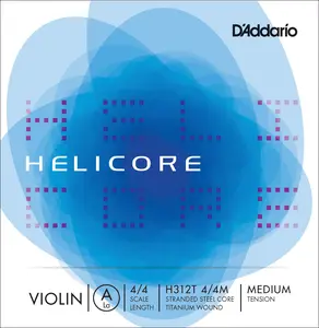 D'Addario Helicore Titanium-Wound Violin A String, 4/4 Scale, Medium Tension