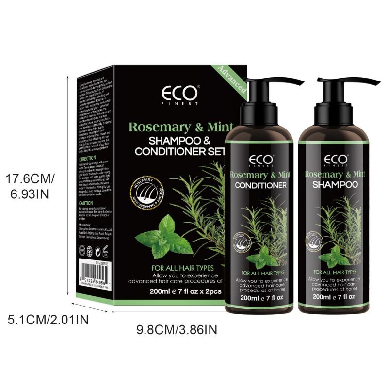 ECO Rosemary & Mint Shampoo & Conditioner Set Hair Strengthening, Scented Reduce Frizz and Add Shine nourishes hair cute valentines day gifts