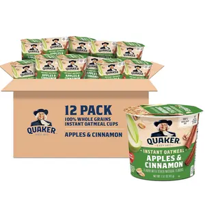 Instant Oatmeal Express Cups, Apples & Cinnamon, 1.51 Ounce (Pack of 12)