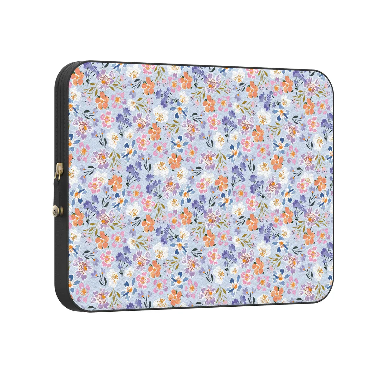 Casely PU Leather MacBook Laptop Sleeve Case - Poppy Meadows Pastel Floral Design, Durable Print, Form-Fitting, Lightweight, Available in Multiple Sizes