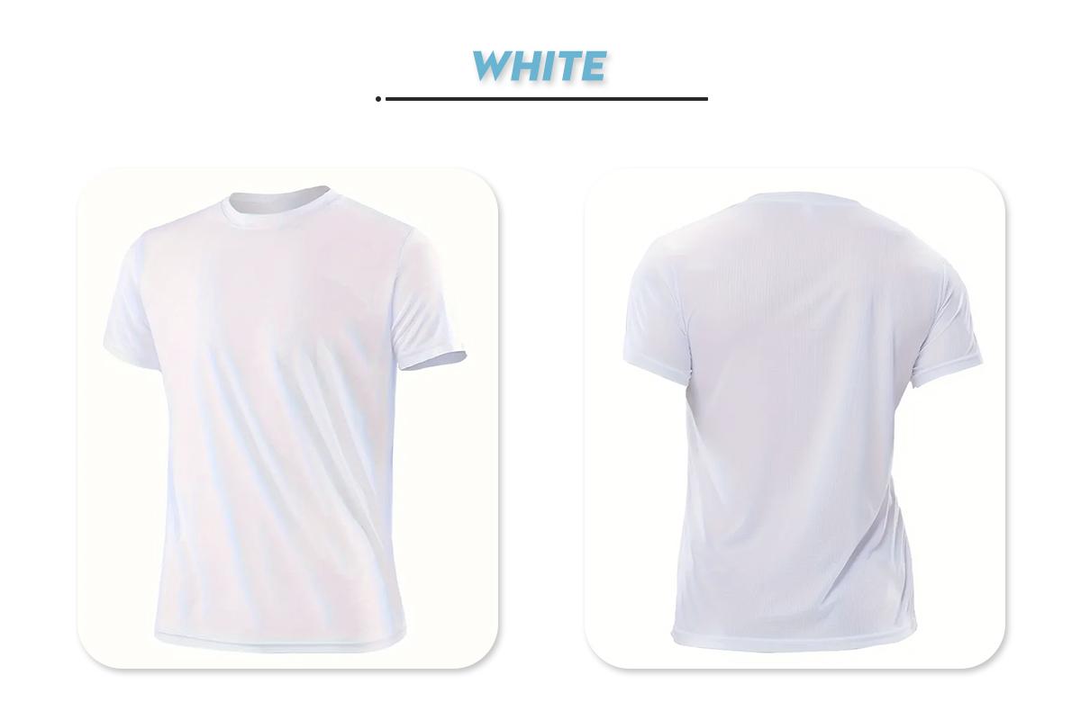 OKP Five Pack Men's Highly Elastic Moisture-Wicking T-shirt Soft, Quick-Drying, Breathable Sports Solid Color Short-Sleeved Round Neck Running Fitness Lightweight Top, Four Seasons gym wear cycling Athletic Workout Clothing SpringStatements