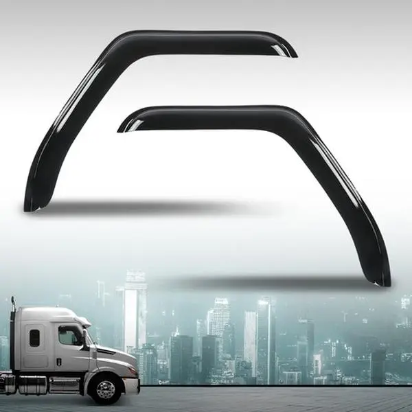 Fit For 2007-2017 Freightliner Cascadia Window Visors Deflector Rain Guards