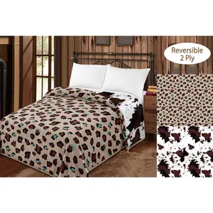 Cozy Cowgirl Reversible King Sized Blanket Cozy Cowgirl Reversible King Sized Blanket