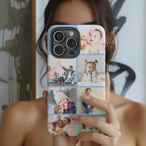 Personalized Custom Picture Collage Phone Case, Tough Phone Case, Photo Collage Iphone 16, 15, 14, 13, Protective Phone Accessory