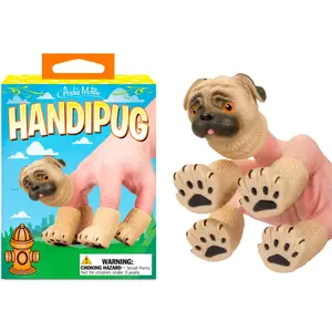 HANDIPUG- Pug Puppy Dog Finger Tiny Hands Puppet Office Toy - Archie McPhee