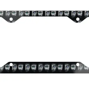 Chucky and Tiffany Halloween License Plate Frame, Exterior Car Accessories, Tag Frame, Cute Car Decor Gift for Her