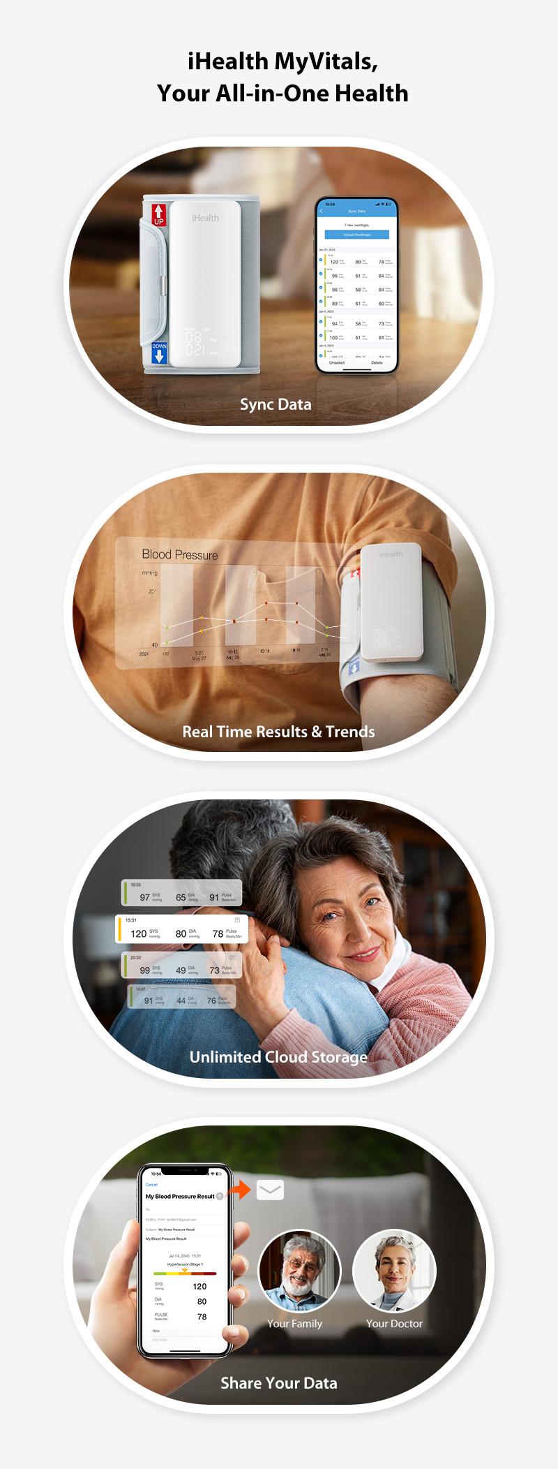 iHealth Neo Wireless Blood Pressure Monitor, Upper Arm Cuff, Bluetooth Blood Pressure Machine, Ultra-Thin & Portable, App-Enabled for iOS & Android