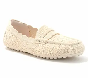 Skechers Cleo Driver Recycled Vegan Knit Crochet Loafers