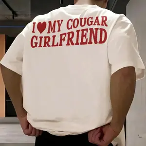 I Love My Cougar Girlfriend Shirt, Men Shirt, Funny Boyfriend Shirt, Anniversary Gift for Couple, Y2K Girlfriend Quote Shirt